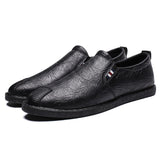 Casual Breathable Round Head Leather Shoes for Men